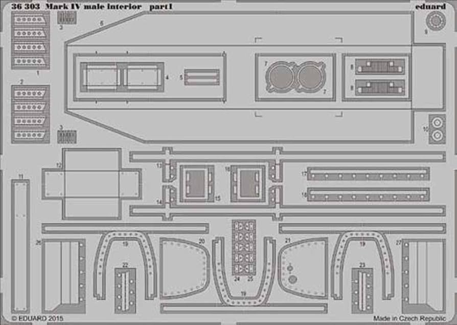 Amazon.co.jp: edexyuarudo 1/35 Mark IV Mail Interior Parts